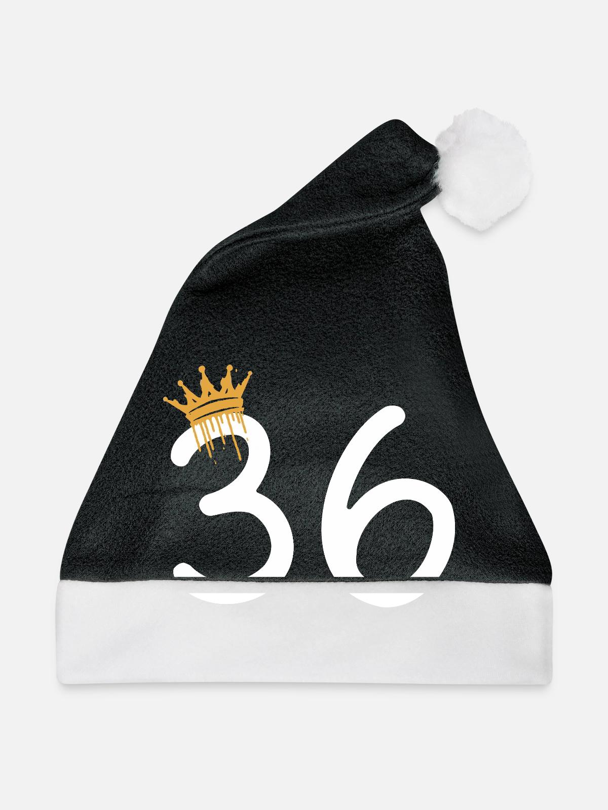 36 - Weihnachtsmütze - Schwarz/Weiß - Vorne