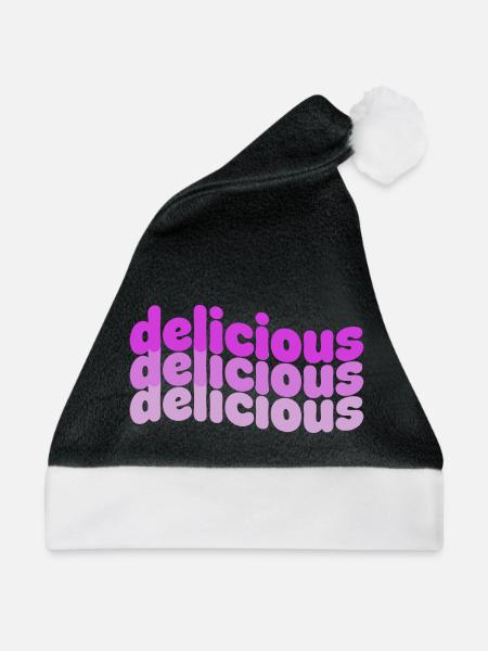 Delicious Typo Gradient Muster - Weihnachtsmütze - Schwarz/Weiß