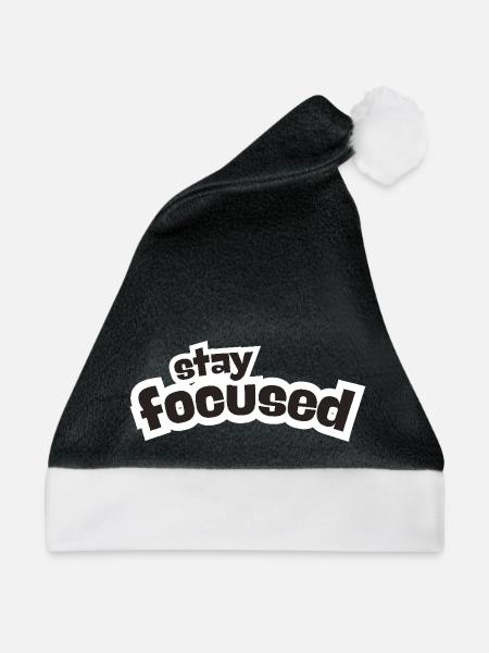 Stay Focused - Weihnachtsmütze - Schwarz/Weiß