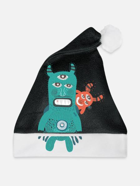 hallowee n581 - Weihnachtsmütze - Schwarz/Weiß