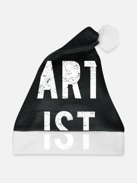 Artist / Künstler - Weihnachtsmütze - Schwarz/Weiß - Vorne