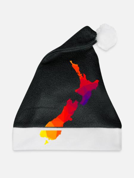 Neuseeland - Weihnachtsmütze - Schwarz/Weiß