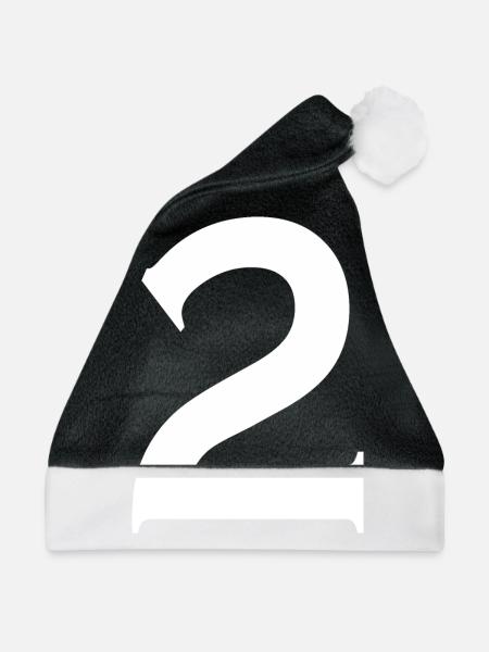 2 - Weihnachtsmütze - Schwarz/Weiß - Vorne