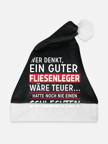 fliesenleger - Weihnachtsmütze - Schwarz/Weiß