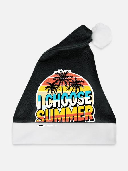 Wählen Sie den Sommer - Weihnachtsmütze - Schwarz/Weiß