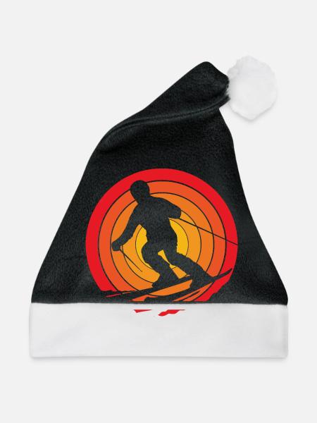 Ski Skiurlaub - Weihnachtsmütze - Schwarz/Weiß - Vorne