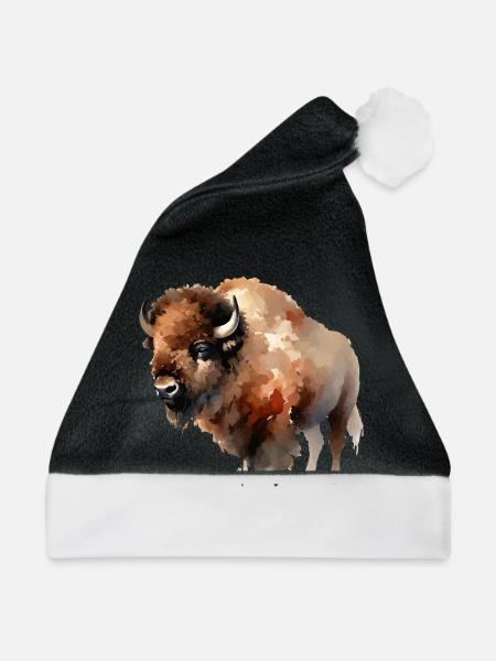bison paint - Weihnachtsmütze - Schwarz/Weiß