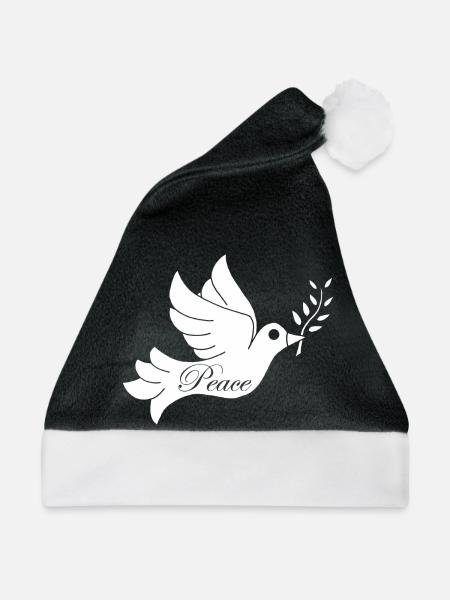 Weißer Vogel des Friedens - Weihnachtsmütze - Schwarz/Weiß