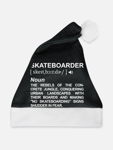 Skateboarder Definition - Weihnachtsmütze - Schwarz/Weiß