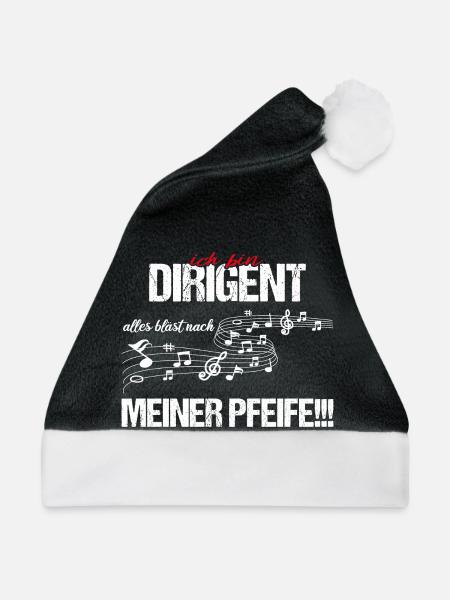 Ich bin Dirigent - Weihnachtsmütze - Schwarz/Weiß - Vorne