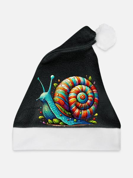 Schnecke - Weihnachtsmütze - Schwarz/Weiß