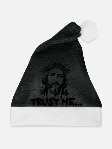 trust me... Jesus Christ - Weihnachtsmütze - Schwarz/Weiß