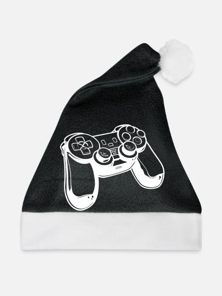 Game Controller Skizze - Weihnachtsmütze - Schwarz/Weiß