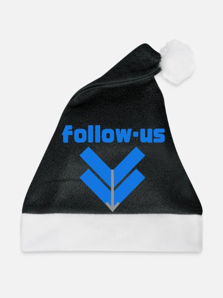 Follow us - Weihnachtsmütze - Schwarz/Weiß