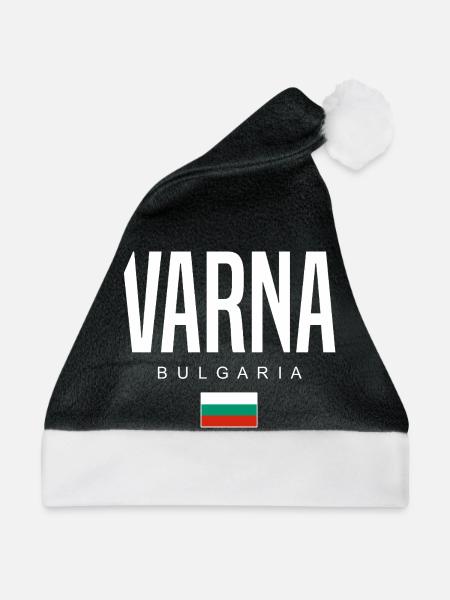 Varna Bulgarien - Weihnachtsmütze - Schwarz/Weiß