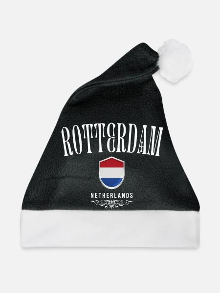 Amo Rotterdam, Rotterdam Niederlande - Weihnachtsmütze - Schwarz/Weiß - Vorne