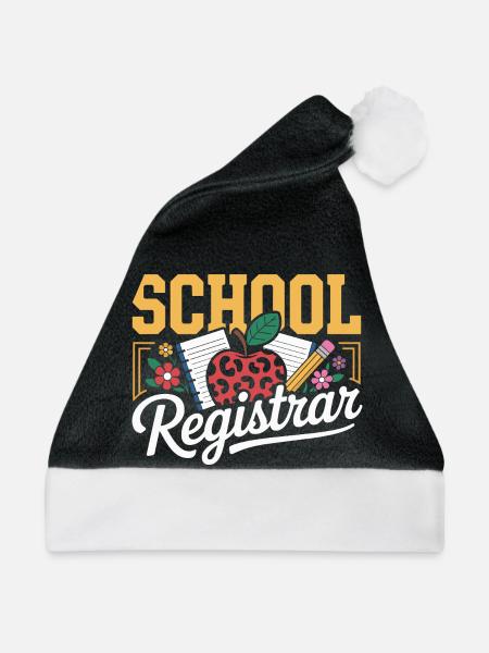 Schulsekretärin Organisation Und Wertschätzung - Weihnachtsmütze - Schwarz/Weiß - Vorne