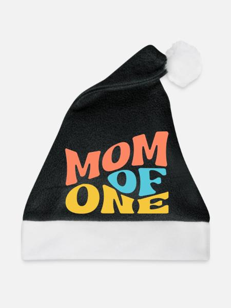 Mom of One - Weihnachtsmütze - Schwarz/Weiß