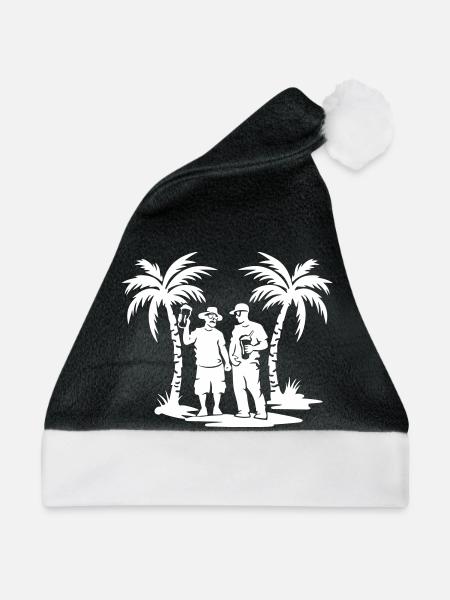 Party Silhouette Urlaub - Weihnachtsmütze - Schwarz/Weiß