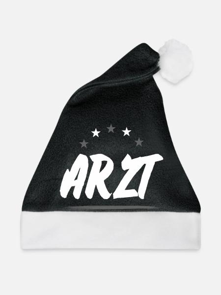 Arzt Beruf - Weihnachtsmütze - Schwarz/Weiß