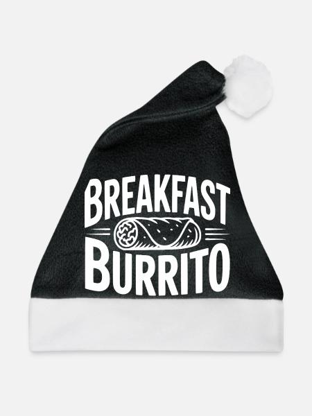 Frühstücksburrito - Weihnachtsmütze - Schwarz/Weiß