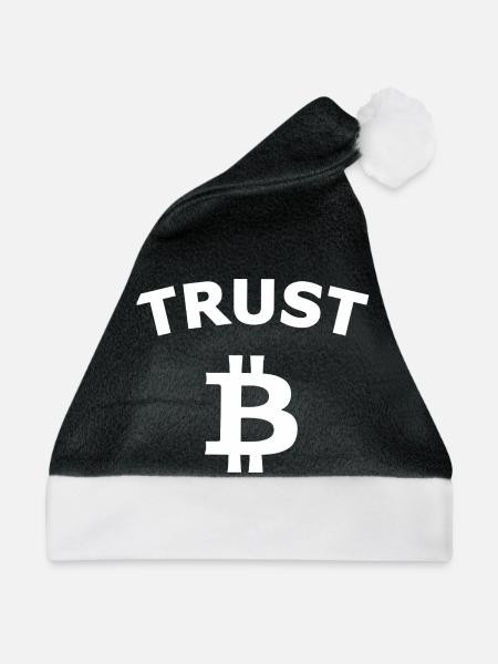 Vertrauen in Bitcoin Grafik - Weihnachtsmütze - Schwarz/Weiß