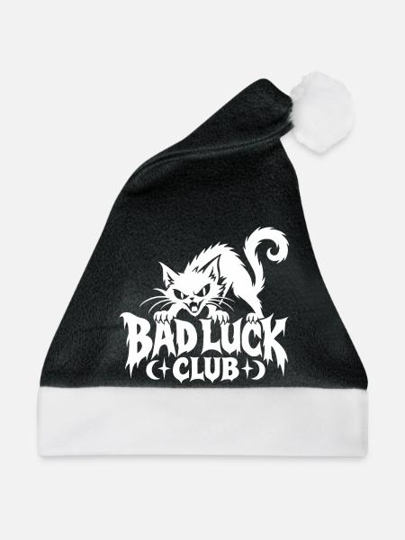Bad Luck Club Katzengrafik - Weihnachtsmütze - Schwarz/Weiß