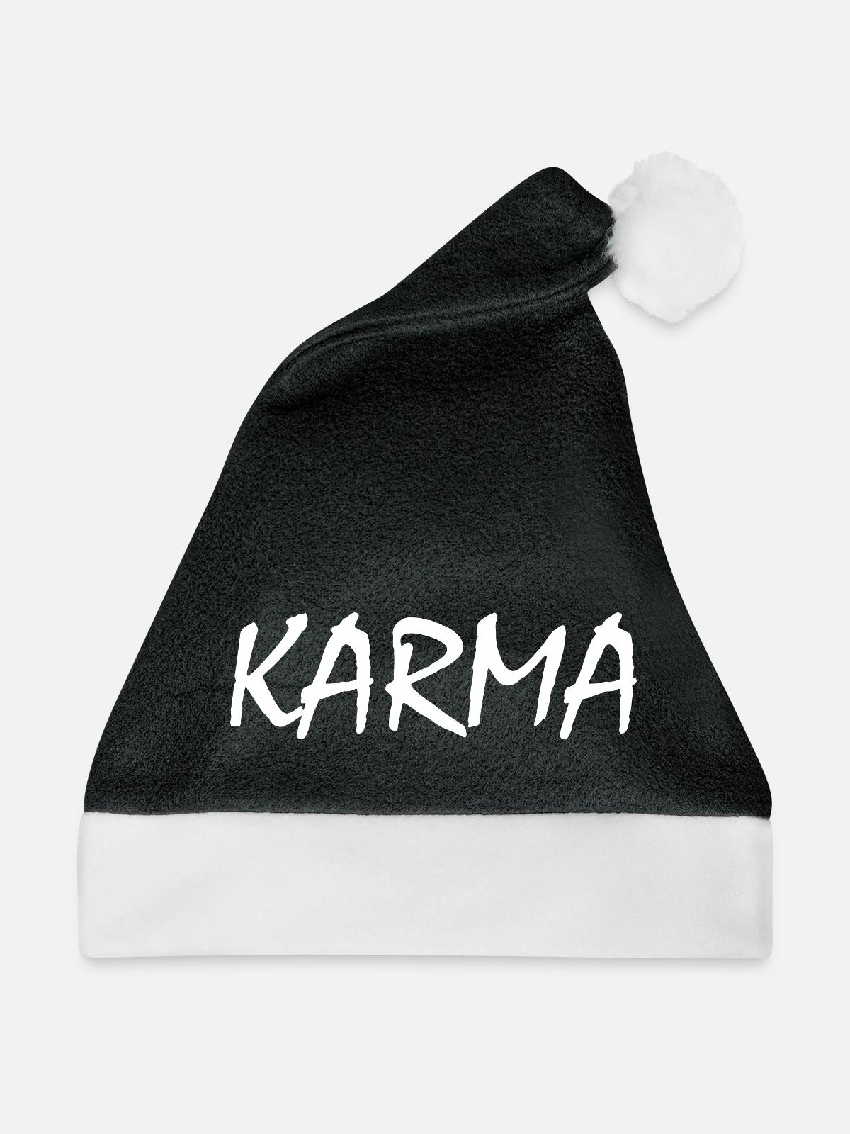 Karma - Weihnachtsmütze - Schwarz/Weiß - Vorne