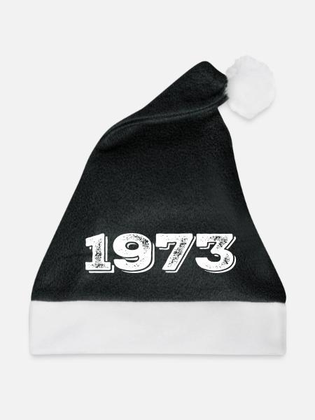 Geburtstagsgeschenk 1973 - 1973 - Weihnachtsmütze - Schwarz/Weiß - Vorne