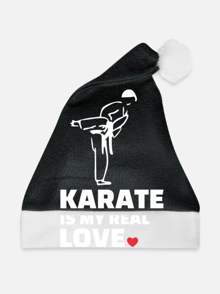 Ich Liebe Karate - Weihnachtsmütze - Schwarz/Weiß