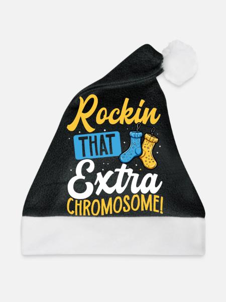 Rockin' That Extra Chromosome Fun Down Syndrome - Weihnachtsmütze - Schwarz/Weiß