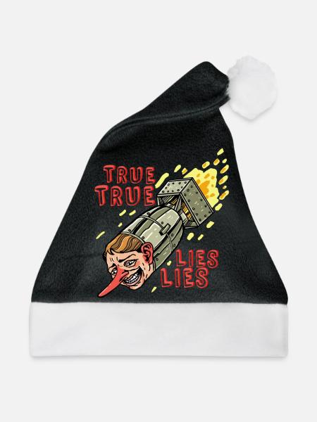 WAHRE LÜGEN - Weihnachtsmütze - Schwarz/Weiß