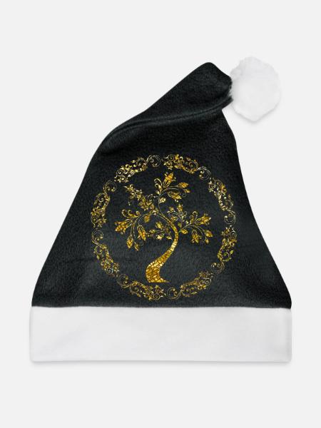 Baum - Weihnachtsmütze - Schwarz/Weiß