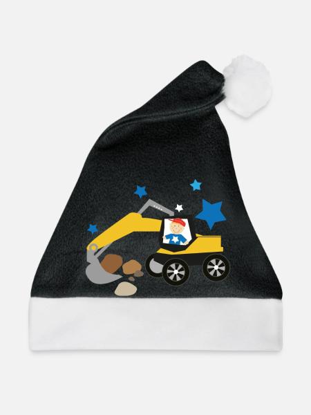 Bagger - Weihnachtsmütze - Schwarz/Weiß - Vorne