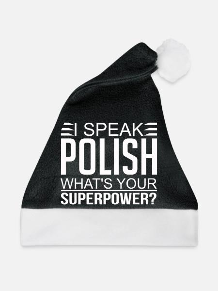 Polish Superpower - Weihnachtsmütze - Schwarz/Weiß