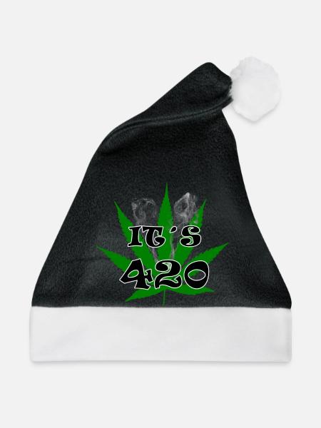 It´s 420 - Weihnachtsmütze - Schwarz/Weiß
