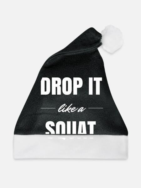 Drop it like a Squat - Weihnachtsmütze - Schwarz/Weiß
