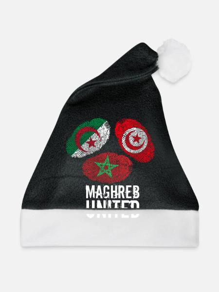 MAGHREB UNITED المغرب - Weihnachtsmütze - Schwarz/Weiß - Vorne