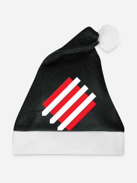 Eiserne Front Simplified Weiss - Weihnachtsmütze - Schwarz/Weiß
