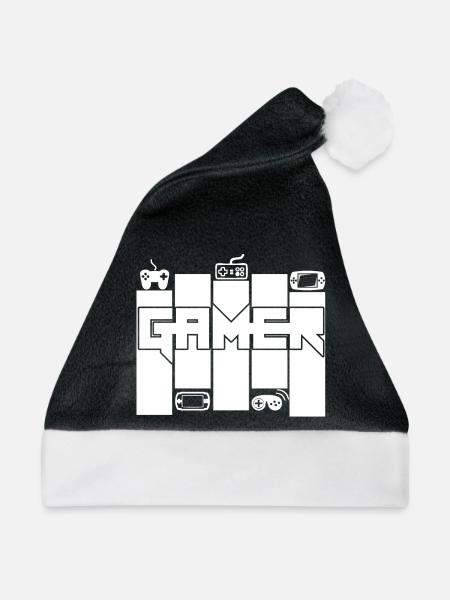 Gamer - Gamer Passion - Weihnachtsmütze - Schwarz/Weiß - Vorne