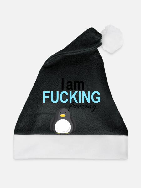 I am fucking freezing - Weihnachtsmütze - Schwarz/Weiß