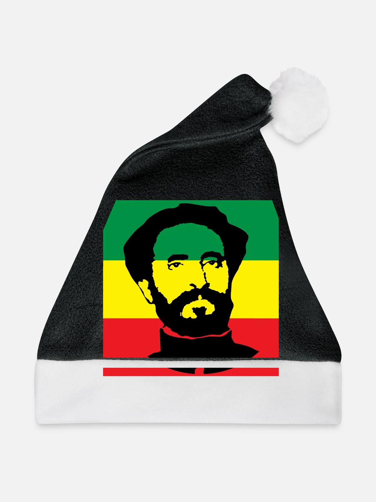 Reggae - Weihnachtsmütze - Schwarz/Weiß - Vorne