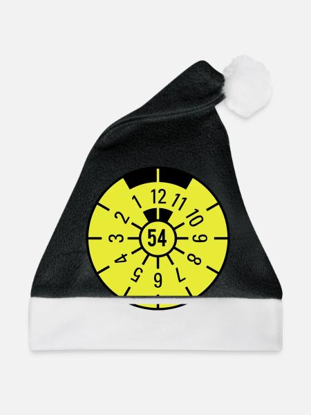 TÜV 1954 - Weihnachtsmütze - Schwarz/Weiß - Vorne