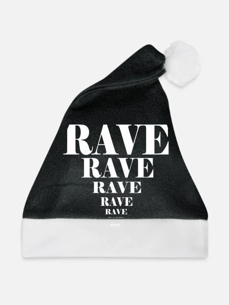 rave rave - Weihnachtsmütze - Schwarz/Weiß - Vorne