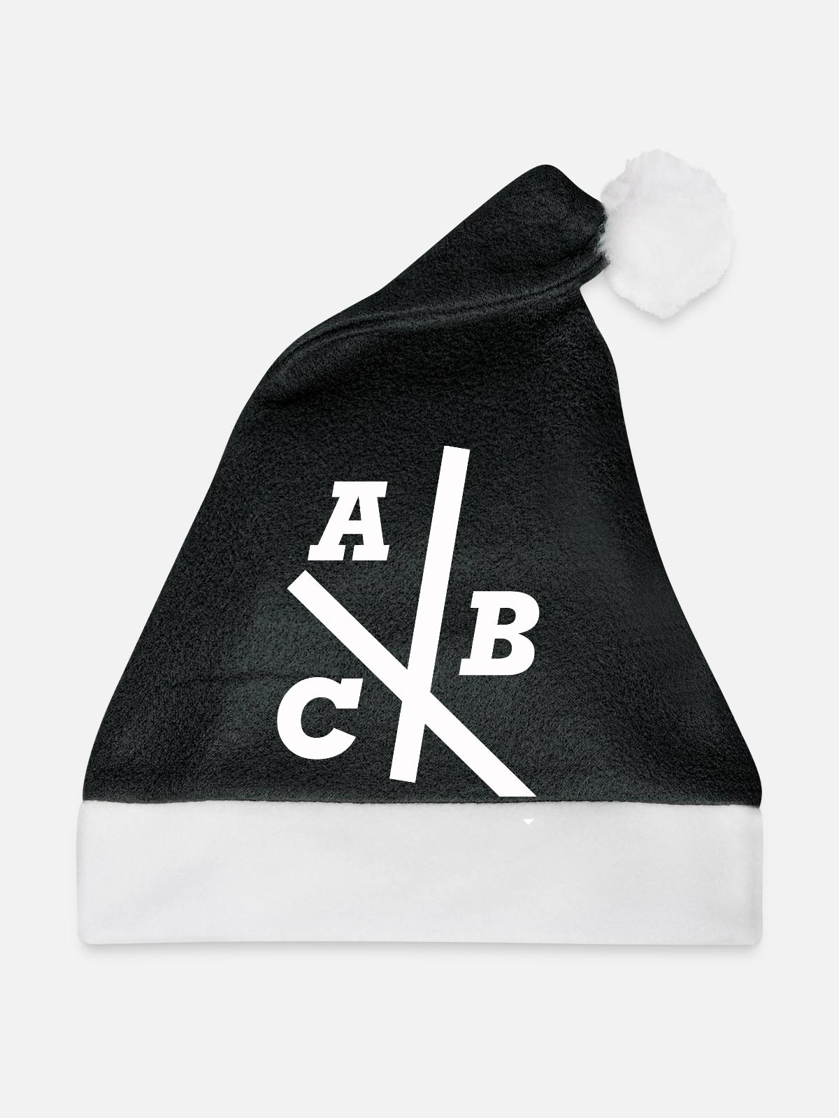 Kinder ABC - Weihnachtsmütze - Schwarz/Weiß - Vorne
