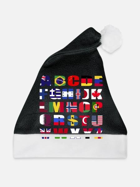 Flaggen - Weihnachtsmütze - Schwarz/Weiß
