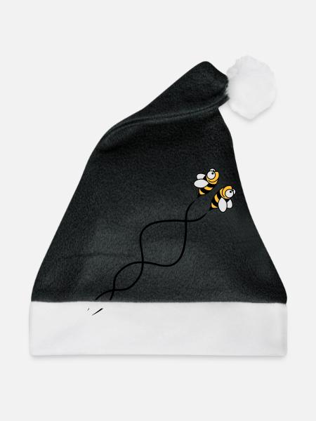 Bees - Weihnachtsmütze - Schwarz/Weiß