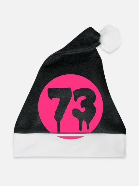 Number 73 - Weihnachtsmütze - Schwarz/Weiß