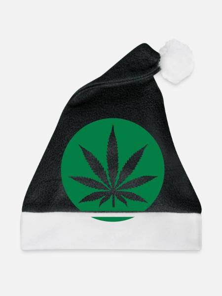 Marihuana - Weihnachtsmütze - Schwarz/Weiß