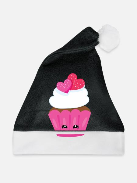 cupcake - Weihnachtsmütze - Schwarz/Weiß